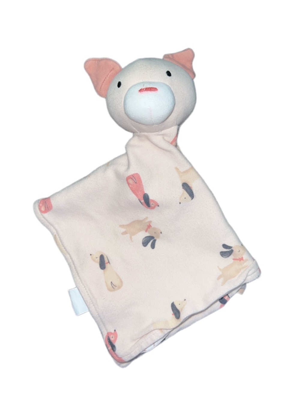 Rabbit + Bear Emily Oliver Organic Cotton Puppy Dog Tan Lovey Security Blanket